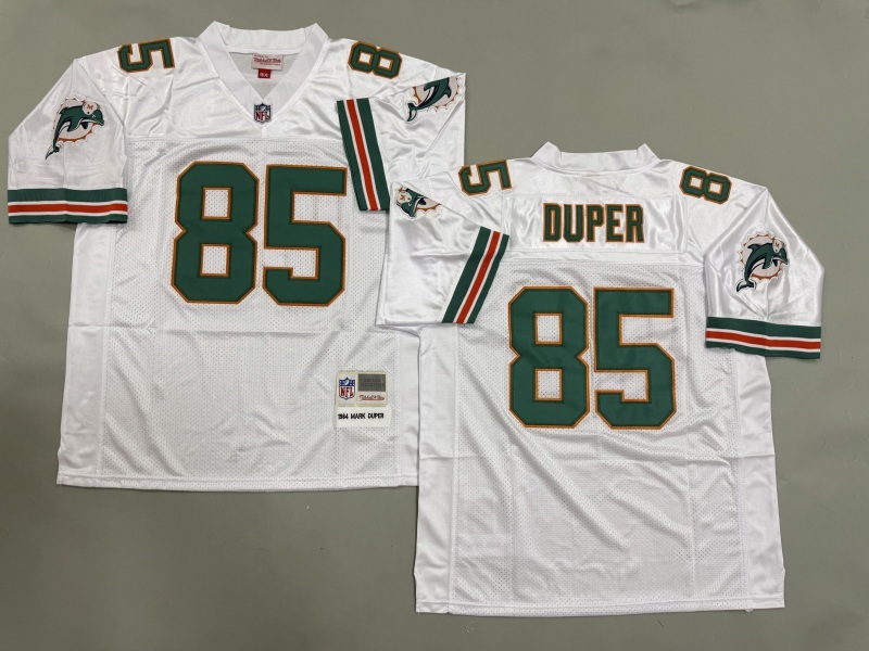 Men 2025 Miami Dolphins #85 Duper white Throwback Limited NFL Jersey style 001